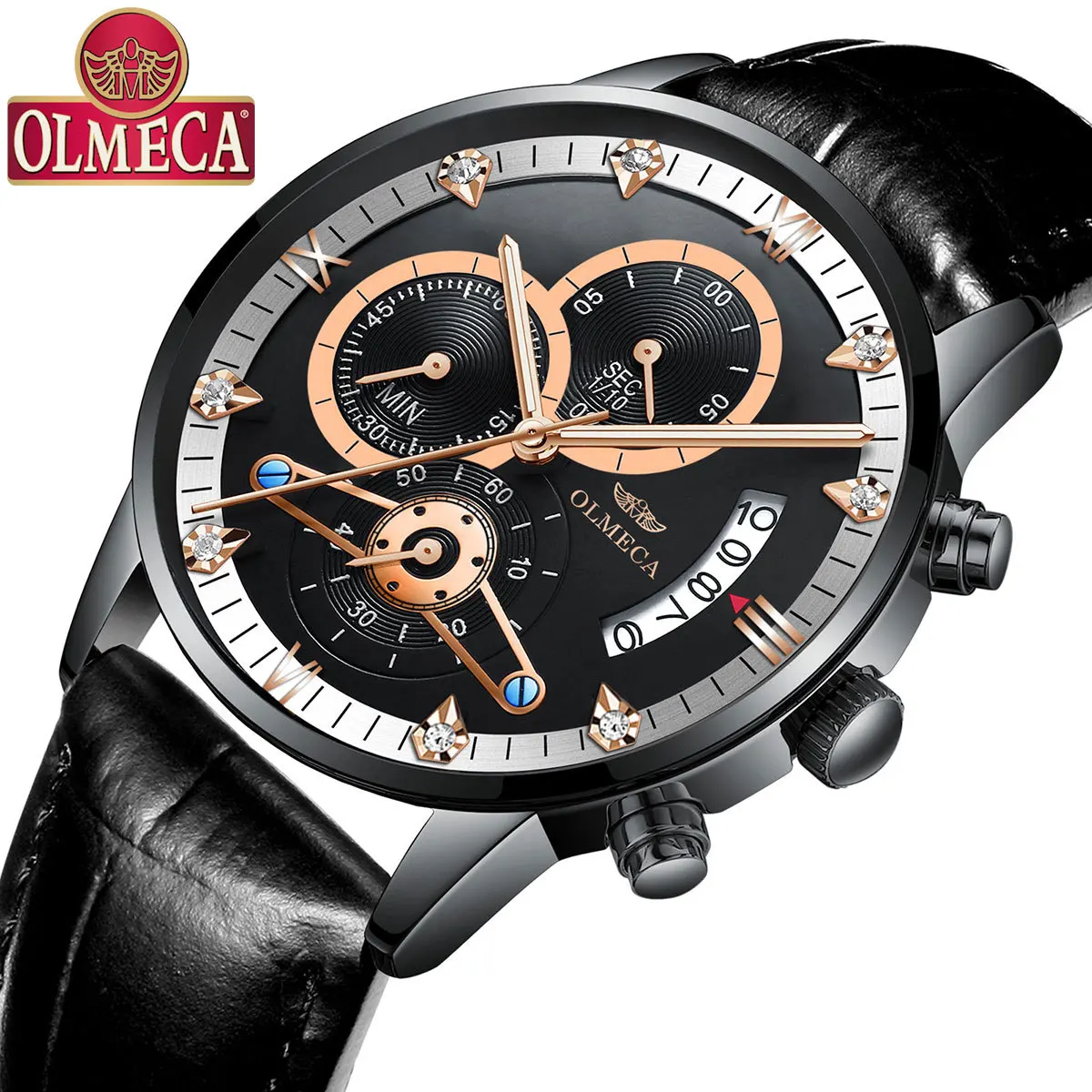 

OLMECA multi-function men's watchs explosion watch sports quartz watch men's