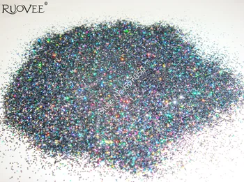 

1/64"(0.4MM)015inch Holographic Laser Light Grey Black Shining Nail Glitter Dust Powder for Nail Art Decoration&Glitter Craft