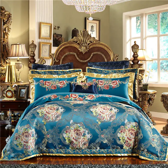 LeRadore роскошное постельное белье с вышивкой для свадьбы комплекты постельного белья King/queen размер пододеяльник простыня покрывало наволочки подушки