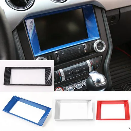 Новейшая рамка для GPS внутреннее литье из углеродного волокна/ABS Ford Mustang 2015 16 17 Up