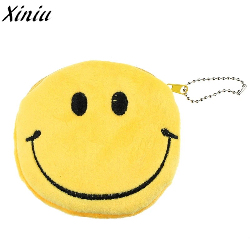 

Coin Purse Cute Cartoon Plush Children Zip Change Purse Girl Small Wallet Emoji Smile Purse Coin Bag Bozuk Para Kesesi #9220