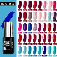 Modelones синий цвет УФ-гель для ногтей Горячая красный светодиодный Гибридный гвоздь лак Полупостоянный УФ лак для ногтей долговечный лак