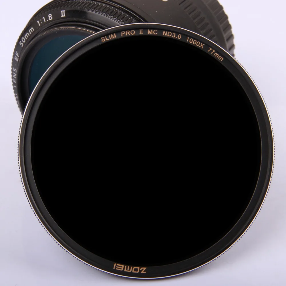 Zomei оптический Стекло тонкий набор УФ-фильтров с нейтральной плотностью Камера фильтр ND для камеры ND8/ND64/ND1000(3,0) многослойный УФ-фильтр 49/52/55/58/62/67/72/77/82 мм