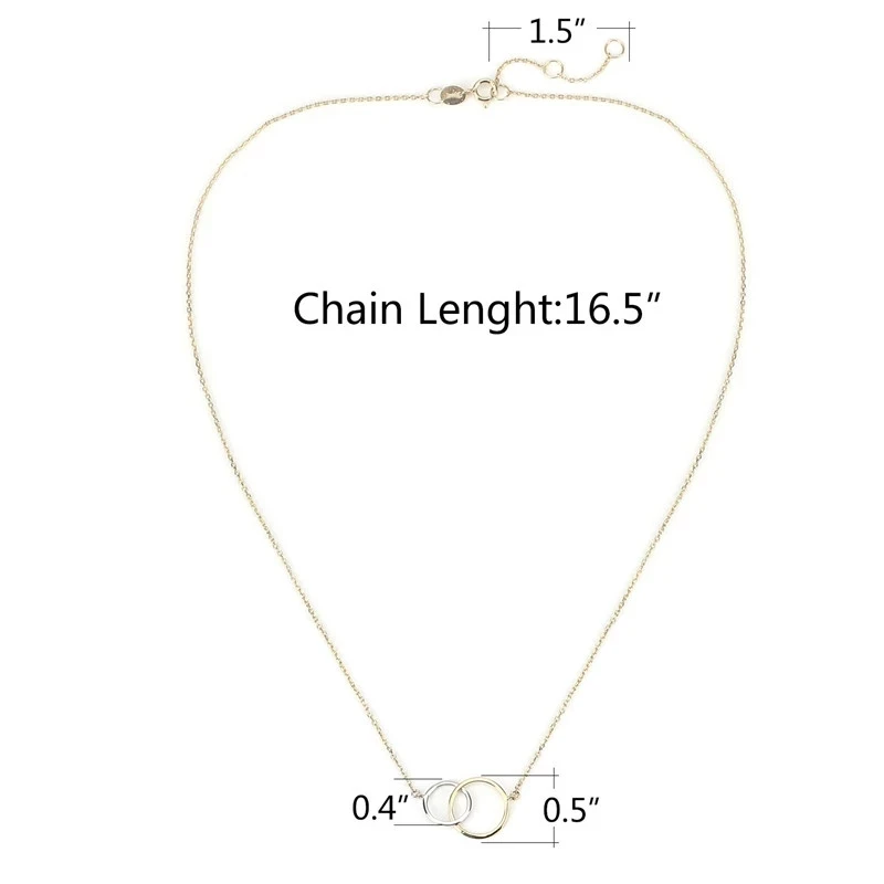 Simple Fashion Minimalism  Plated 925 Sterling Silver Double Necklace For Women (7)