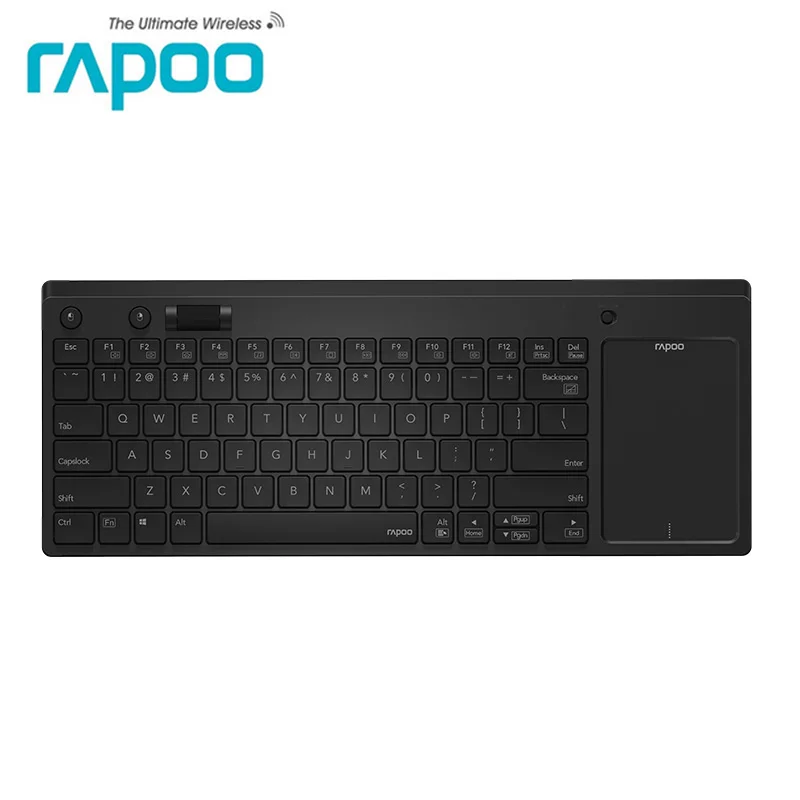 Продажа Беспроводная клавиатура Rapoo 2,4G с сенсорной панелью и автономным колесом прокрутки мыши для Windows PC, ноутбука, Smart tv, HTPC IP tv