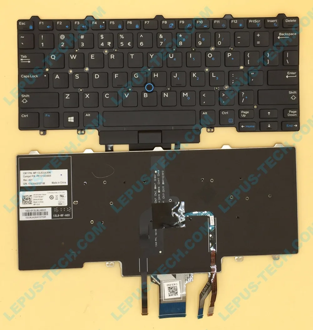

Original US UI keyboard for DELL Latitude E3340 E5450 3340 E7450 keyboard with backlight MP-13L83U4J698