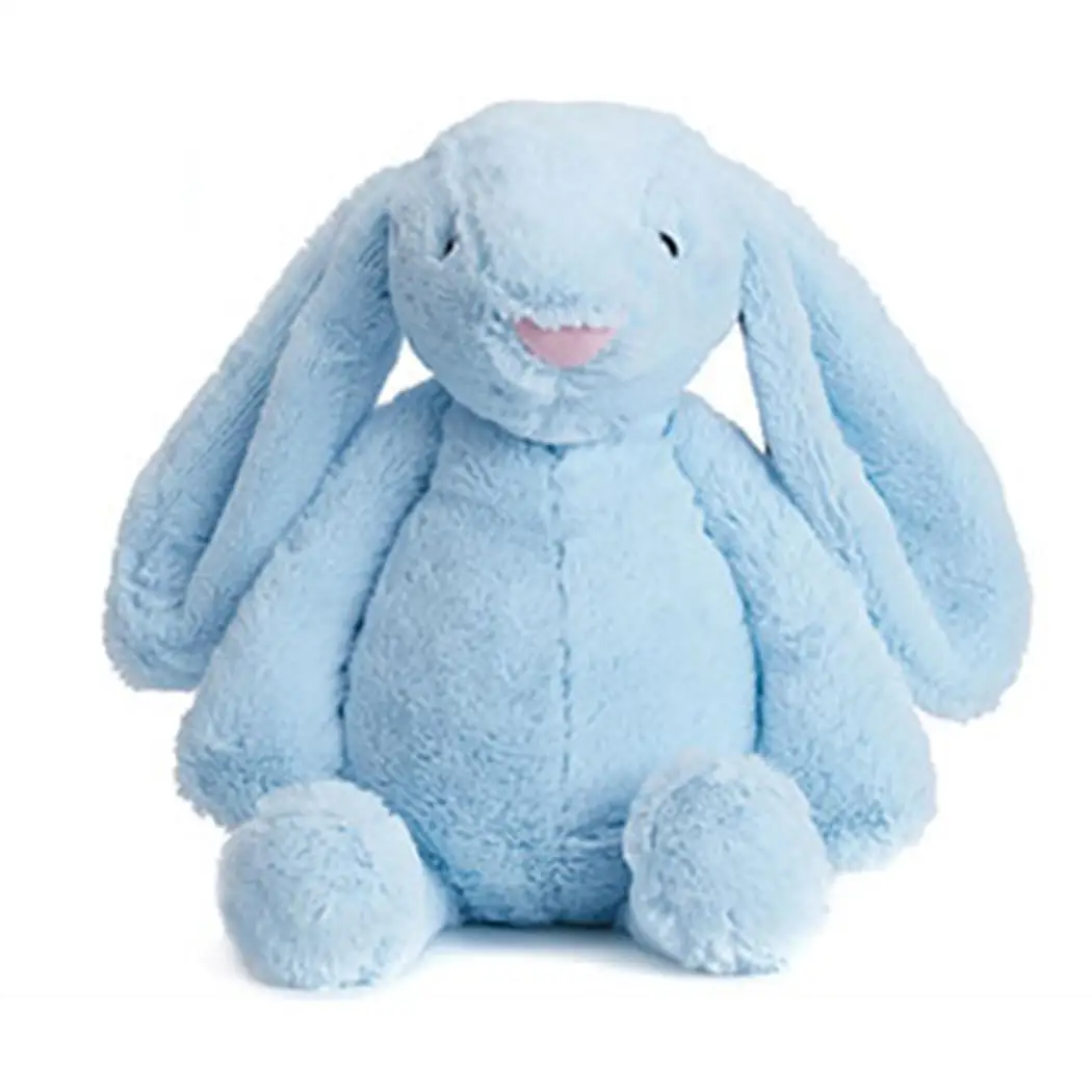 Плюшевая игрушка в виде животного кролика для маленьких детей, Мягкая комфортная мягкая игрушка для сна, 28 см/11,02 дюйма, домашние вечерние подарки на Рождество, день рождения - Цвет: blue