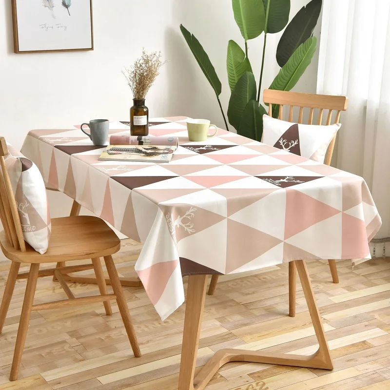 Waterproof restaurant tablecloth printed tablecloth coffee table cloth rectangular modern minimalis