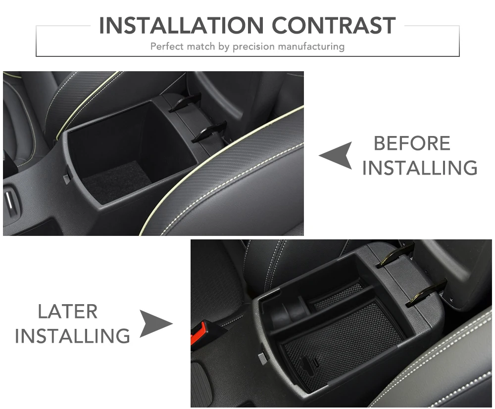 Ruiboury Replacement For Hyundai Kona 2018 Center Console Sundries Organizer Pallet Armrest Box Sundries Tray Insert