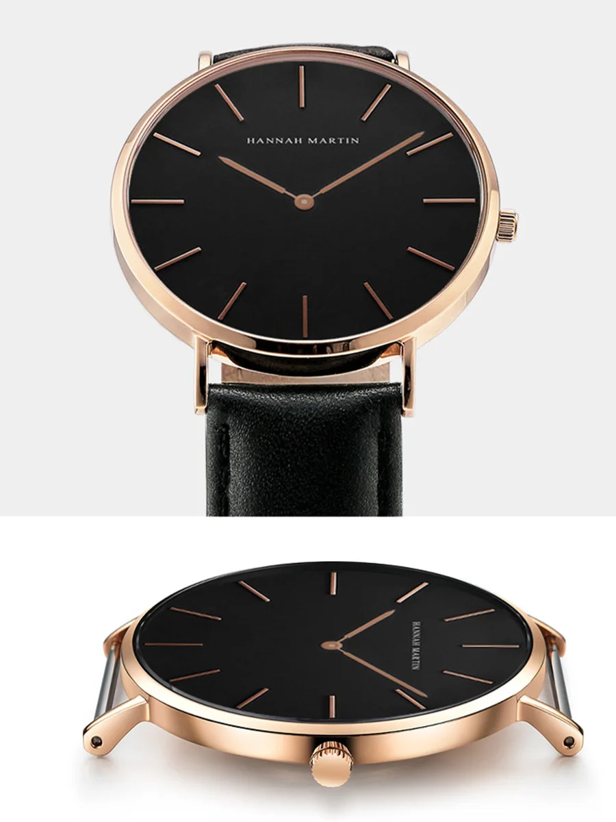 Relogio Masculino мужские часы лучший бренд класса люкс Мужские кварцевые наручные часы 40 мм Япония Move Мужские t HANNAH Martin reloj часы