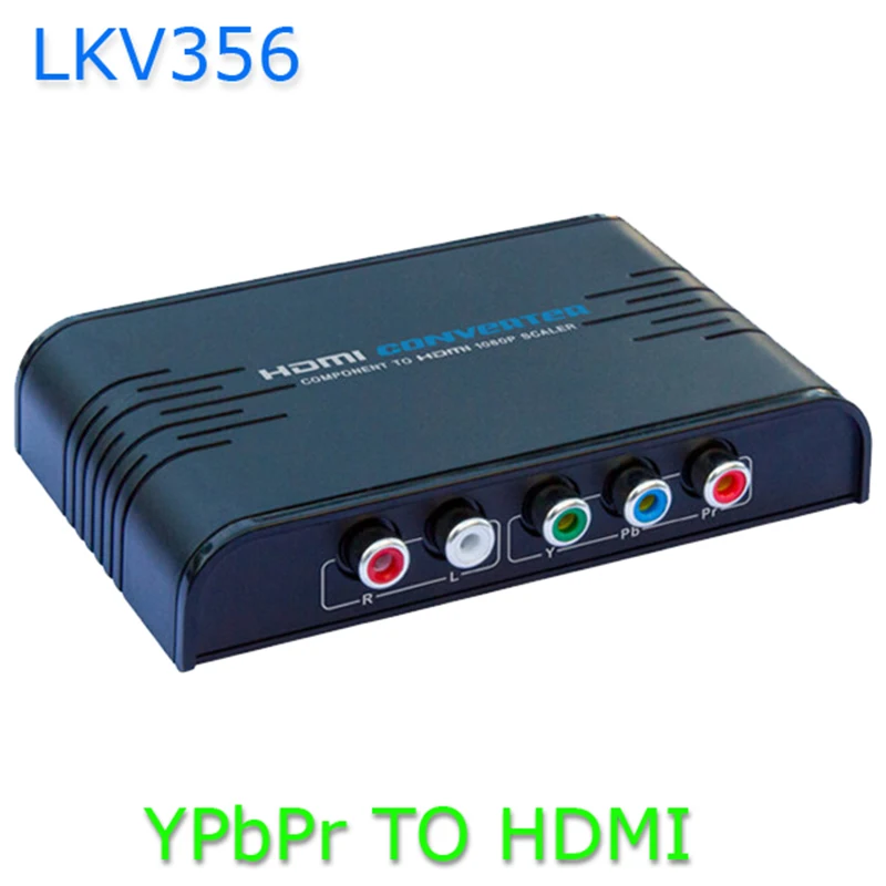 

LKV356 1080P Upscaler Converter Component YPbPr to HDMI Audio Video Converter Adapter- 100 - 240V For PSP XBOX HDTV BLACK