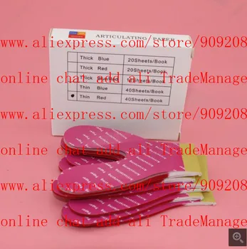 

dental lab denture laboratory Y shape thin red bite paper articulating paper articulator paper 6books*40sheets per book
