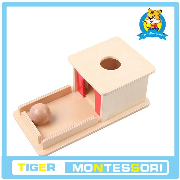 

wholesale 100%green paint wood educational toy professional montessori material Object Permanence Box with Tray
