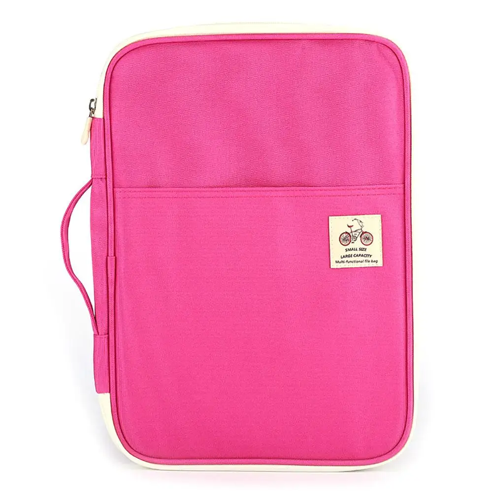 

Waterproof Oxford Cloth Multifunctional A4 Document Storage Bag With Zipper