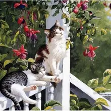 21087 кошек в ванне-краска по комплекты номеров для взрослых DIY