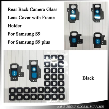 

100pcs/lot For Samsung Galaxy S9 S9 Plus Rear Back Camera Glass Lens Cover with Frame Holder Replacement Repair Spare Parts