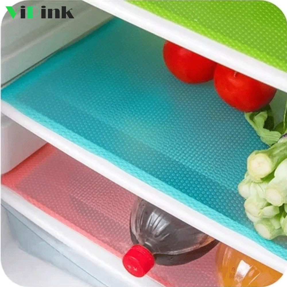 

Refrigerator Pad Antibacterial Antifouling Mildew Moisture Tailorable Pad Refrigerator Mats Fridge 4Pcs Waterproof Tableware Mat