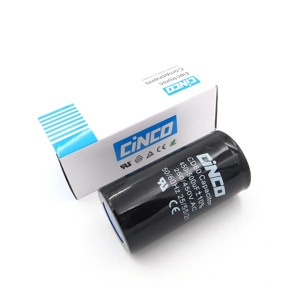 450 500uF 250 450V AC Appliance Motor Start Run Capacitor CD60 Air