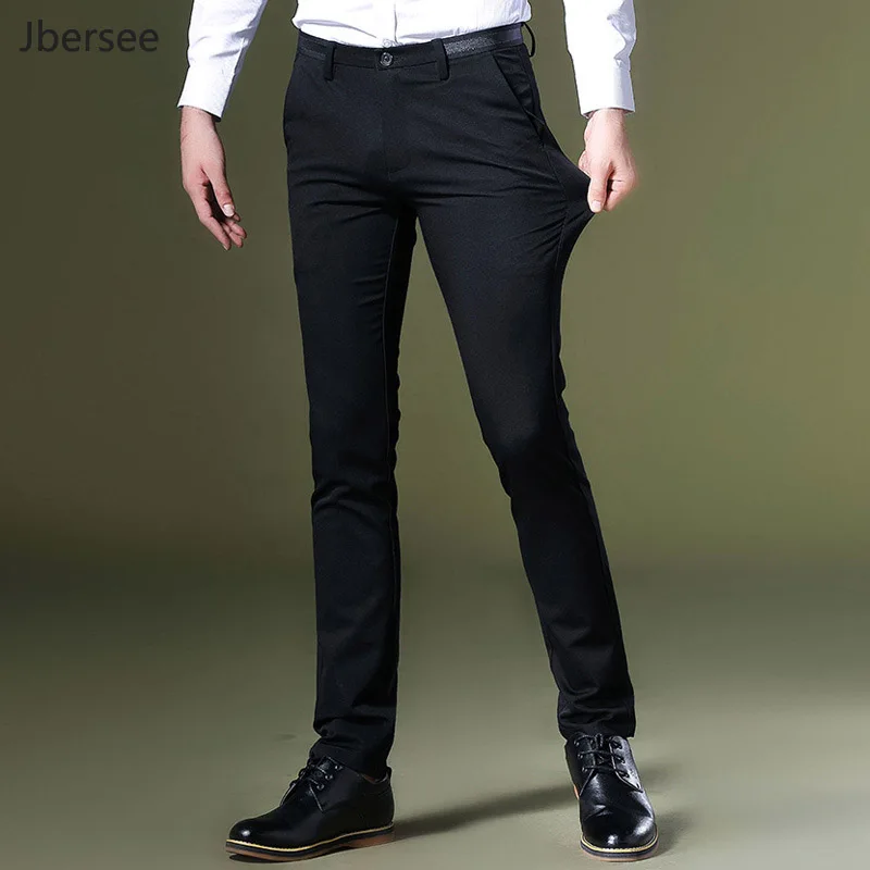 

Men Suit Pants Social Business Casual Dress Pants Slim Fit Spring Summer Formal Trousers Men Plus Size Pantalon Hombre Vestir