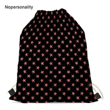 Nopersonality Starfish Print Beach Drawstring Bags for Women Girls Small Travel Storage Bag Kids School Backpacks Mochila