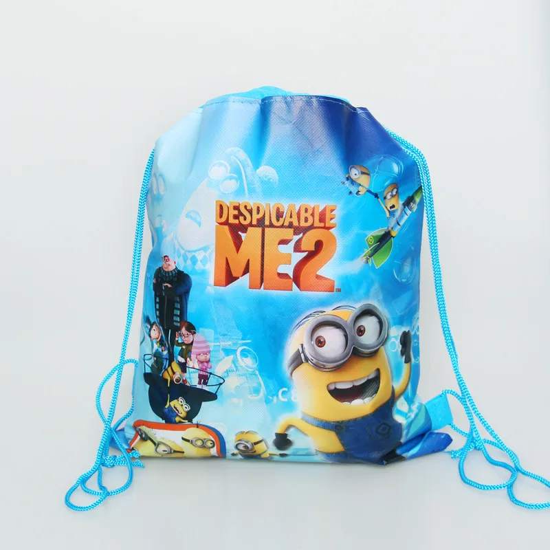 Minions 1 шт./лот вечерние партии Mochila Беби Шауэр детский обувь для девочек сувениры с днем рождения Минни Микки мышь тема Drawstring подарки сумки - Цвет: Minions