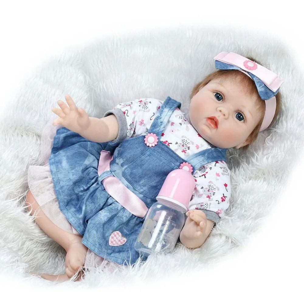 

Hot! NPK Doll 55cm Soft Silicone Reborn Baby Doll Kids Playmate Gift Bebe Lifelike Toys For Bouquets Doll Bebe Reborn New Sale