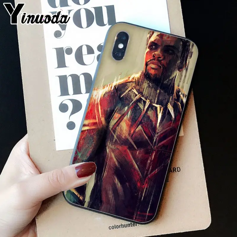 Yinuoda Marvel Heroes Черная пантера Новинка чехол для телефона Fundas для Apple iPhone 8 7 6 6 S плюс X XS MAX 5 5S SE XR крышка мобильного телефона