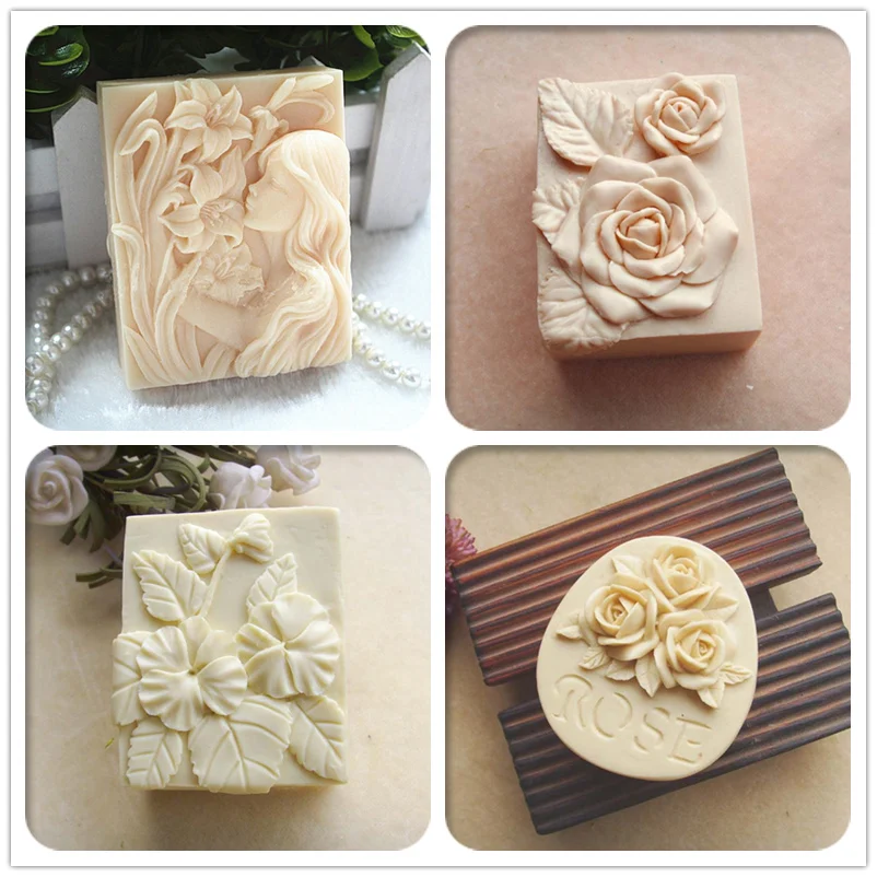 Формы для мыла ручной работы с цветочным узором|silicone soap mold|soap moldcandle mold |