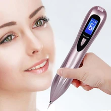 Уход за кожей Инструмент Электрический ЖК-дисплей Портативный веснушки бородавок точка моль Темное Пятно татуировки удаления пера Красота машины точка моль ручка розовое золото