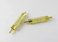 3 шт. RCA Phono RCA Штекер кабель муфта AV аудио адаптер конвертер золото