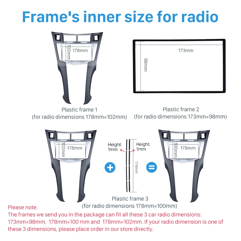 Harfey 2Din автомобиль радио рамки панель для Toyota Yaris Vitz Platz 2005 2006 2007 2008 2009 2010 2011 Накладка комплект 178*100 мм Панель