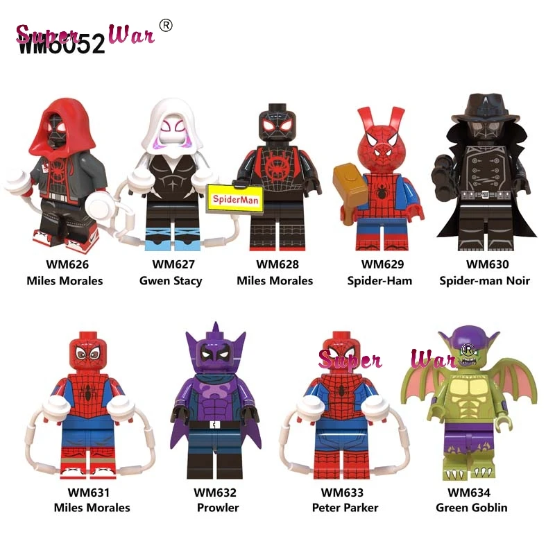 10Set-WM626-634 10 комплектов комиксов Marvel, серия 6, Мстители, Тор, Железный человек, Халк, Бэтмен, Супермен, Росомаха, блоки, игрушки, модель, кирпичи для детей - Цвет: 10Set-WM626-634