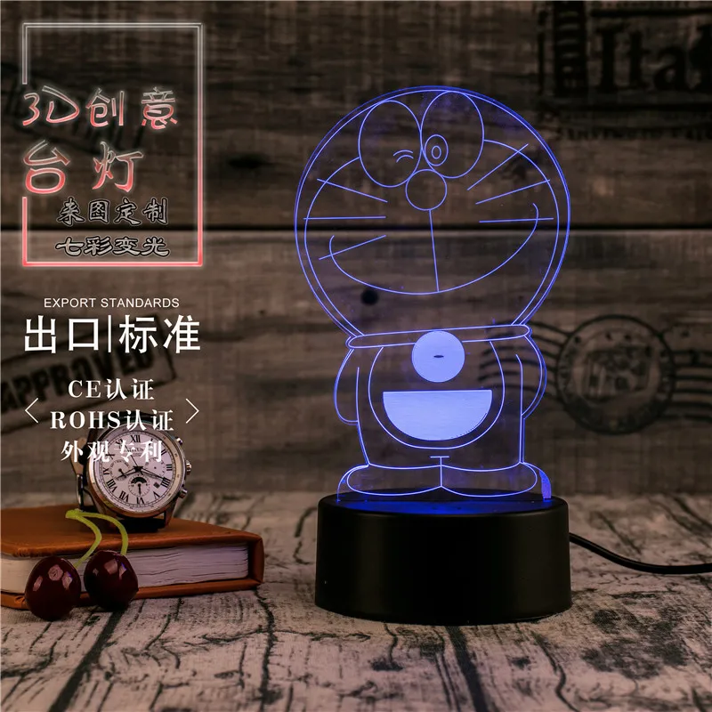 3D Led Novety светильник ing креативный подарок Ночной Настольная лампа Jingle кошачий