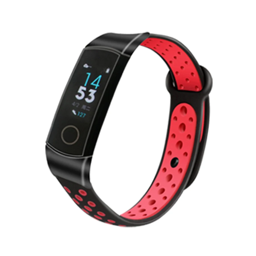 Силиконовый ремешок для Honor Band 4 standard Edition, двойной цветной спортивный браслет, браслет для huawei Honor Band 4 5, аксессуары для ремня