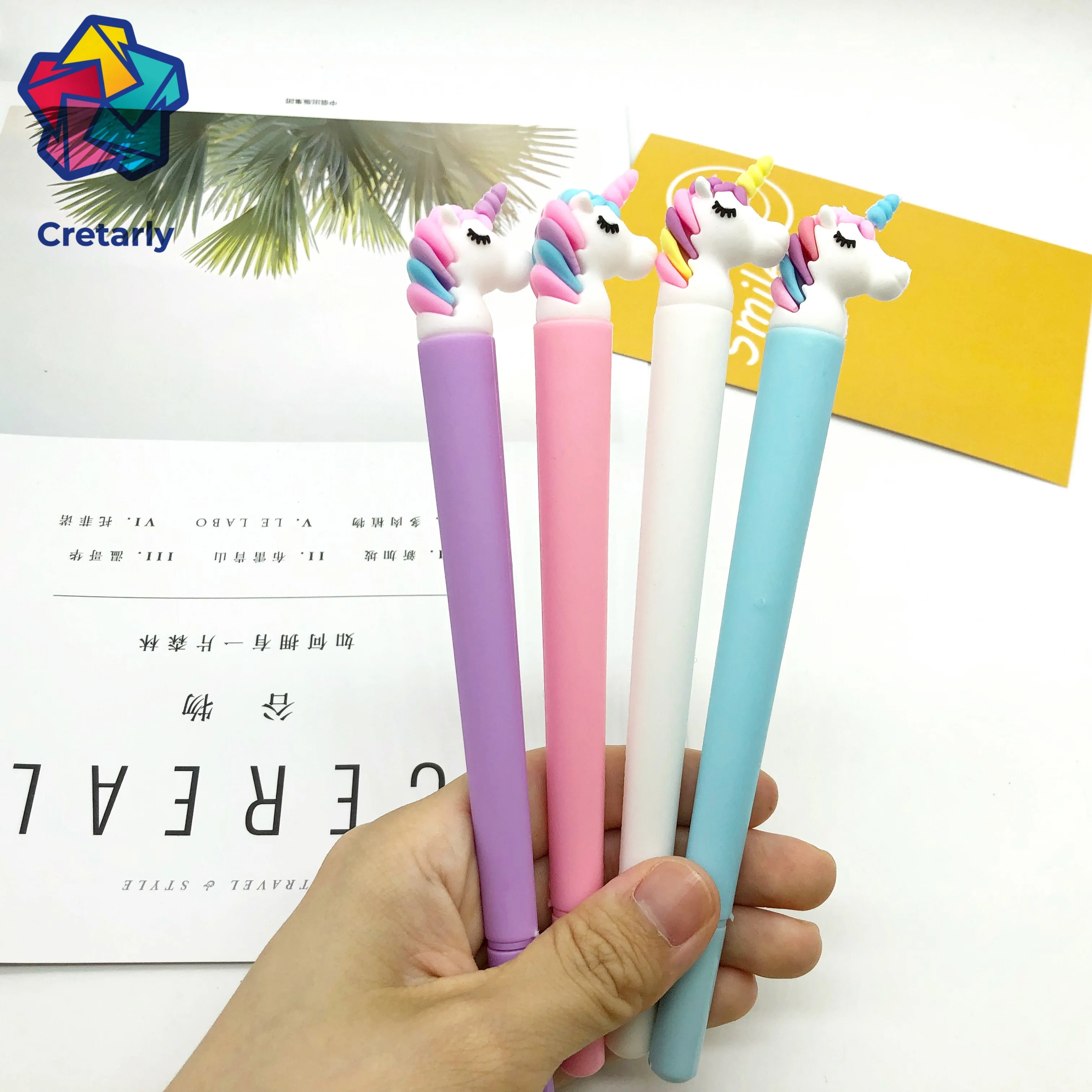 

Rainbow Unicorn gel Pen Cute 0.5mm black ink neutral pen For Kids Gift Stationery Office School writingSupplies