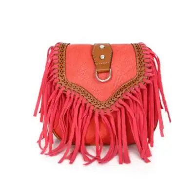 Сумка в стиле бохо Boho Free Spirit Tassel кошелек через плечо ретро хиппи Дизайнерская Женская Цыганская бахрома богемная сумка на плечо - Цвет: 4