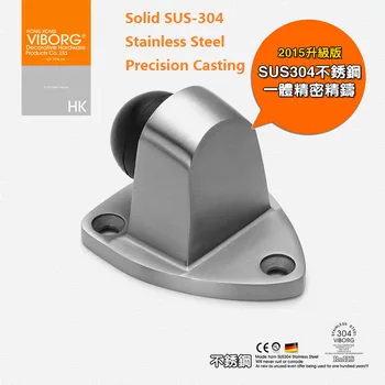 

VIBORG Deluxe SUS304 Stainless Steel Casting + Rubber Floor mounted Door Stopper Door Stops Doorstops, brushed, RS-20s