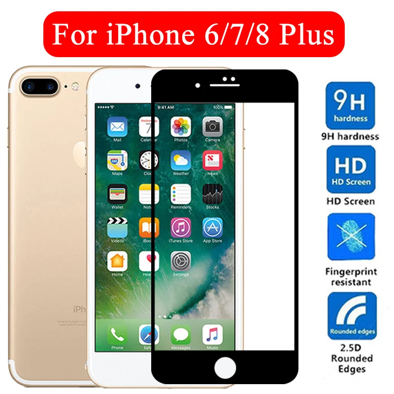 

IPhone8plus armored Protective glass for apple iphone 7plus screenprotector 6 6s 7 8 8plus plus screen protector iph sheet glas