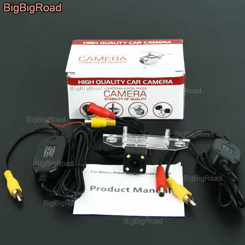 

BigBigRoad For Ford Focus Sedan 2009-2014 C-MAX CMAX Mondeo Wireless Camera Car Rear View Reversing Camera HD CCD Parking Camera