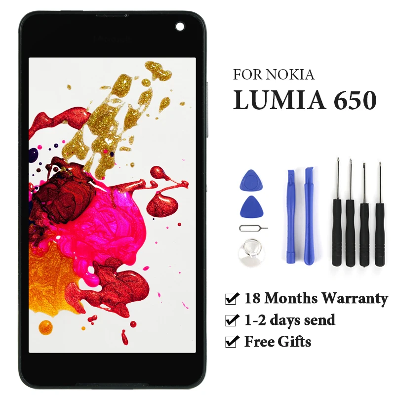 

For Nokia Lumia 650 RM-1152 RM-1154 RM-1109 LCD Touch Screen With Frame OEM No Dead Pixel Display Digitizer Assembly Spare Parts