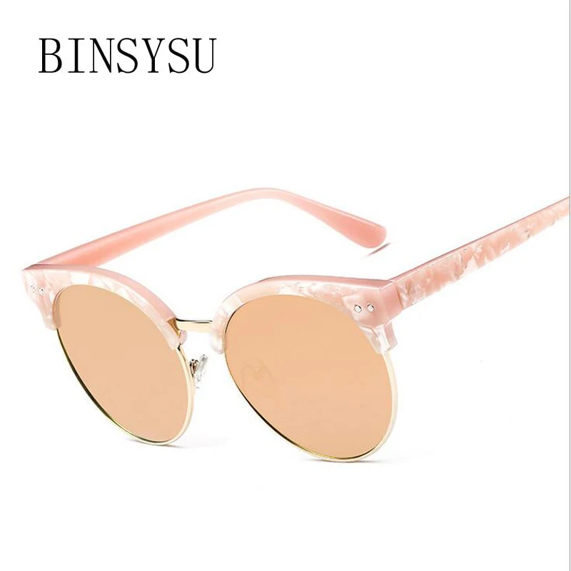 

Classic Vintage Half Frame Sunglasses Men Women Brand Designer Metal Rivets Round Sun Glasses Fashion Gafas Oculos De Sol