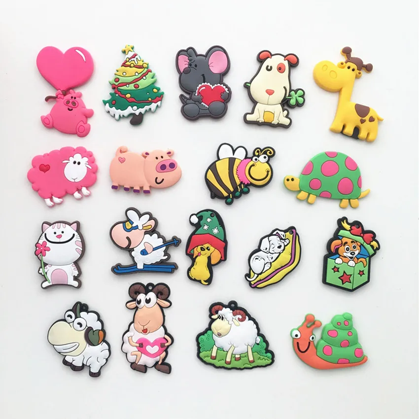 

Free shipping (8pcs/lot)Cute Cartoon fridge magnets whiteboard sticker Silicon Gel fridge Magnet Christmas decoration Kids gift