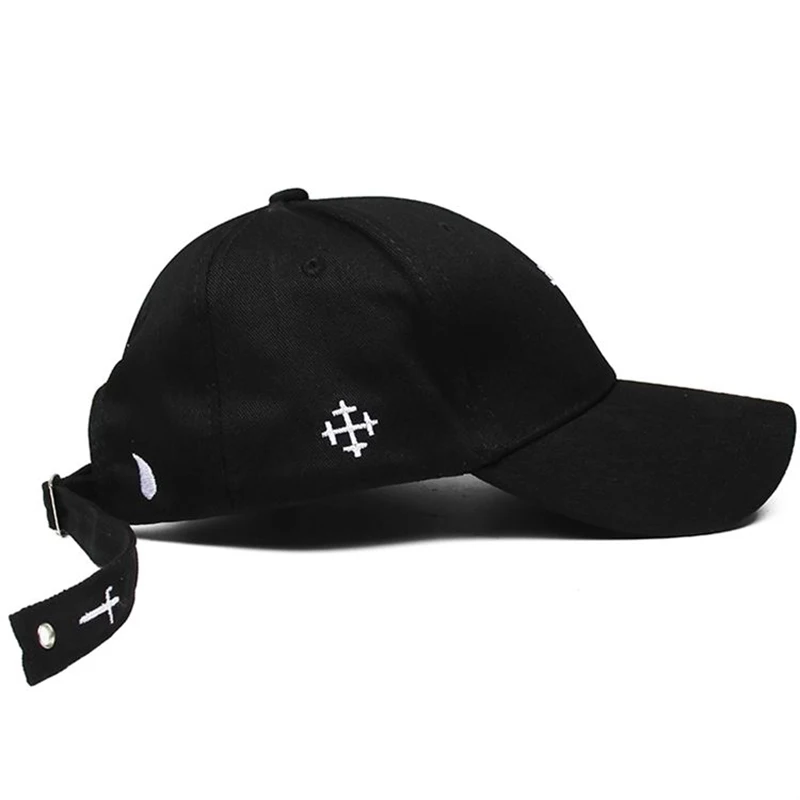 Women Men Cross Belt Embroidery Baseball Cap Solid Letter Hat Fashion Unisex Adjustable Personality Hip Hop Snapback Caps CP0319 (4)