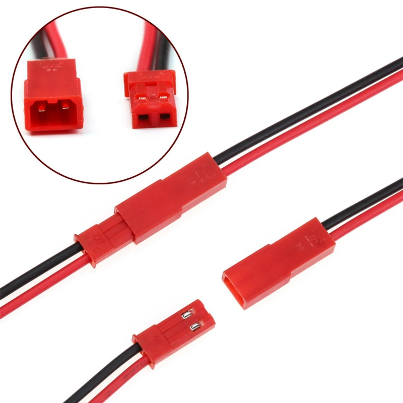 

10Pairs Male+Female JST Connector Cable 100mm 2Pin Plug Terminal for RC BEC Battery Helicopter DIY FPV Drone Quadcopter