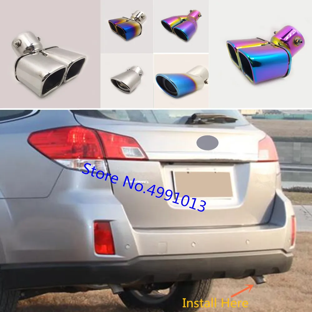 

Car Cover Muffler rear back End Tail Pipe Dedicate outlet Exhaust Manifolds For Subaru Outback 2010 2011 2012 2013 2014