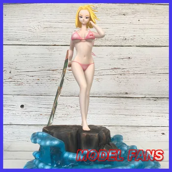 

MODEL FANS dj Dragon Ball Z 29cm Android 18 lazuli Swimwear beach gk resin statue figure toy for Collection