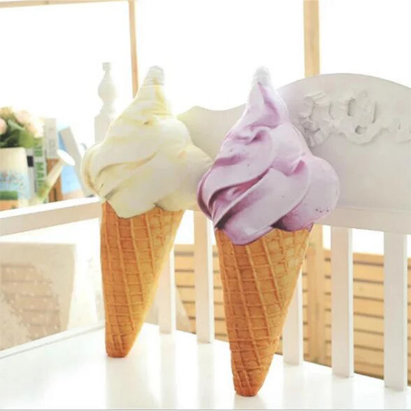 

Ice Cream Emoji Pillow Cushion Cupcake Amusing Emotion Cushion 27cm 53cm Almofadas Drop Shipping For chilren gift home decor