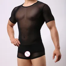 Горячее нижнее белье большого размера сексуальные мужские экзотические Топ Танки jockstrap Wrestling большой сетка Сексуальная укороченная Ночная сорочка мужские s колготки