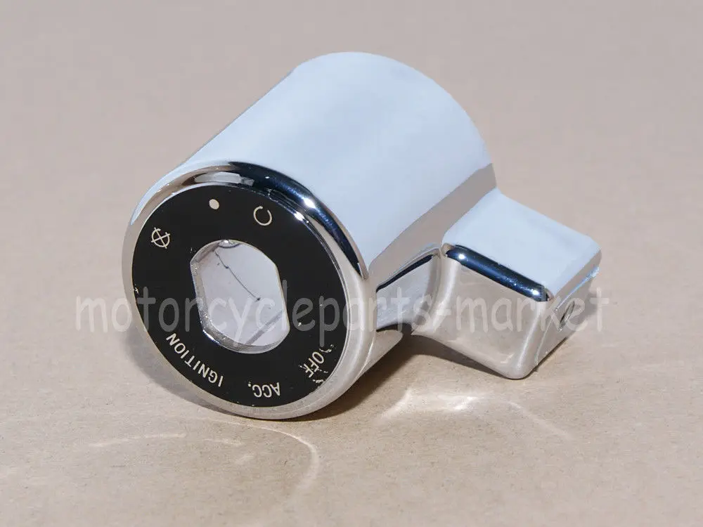 

Chrome Motorcycle Ignition Control Switch Key Decoration Cover ABS Cap For Harley Sportster XL 883 1200 Roadster Nightster 04-13