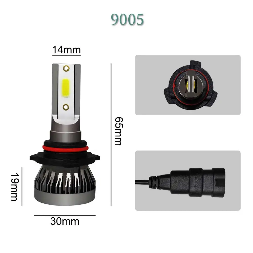 PANDUK 100 пар мини светодиодные фары H1 Led H4 H7 Автомобильный свет 9005 9006 Led H3 H11 9012 светодиодные лампы автомобильные аксессуары 12 в 36 Вт 6500 К